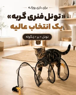 تونل بازی فنری گربه